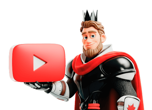 Main character with a YouTube button